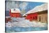 Red Houses-Claude Monet-Stretched Canvas