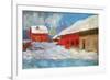 Red Houses-Claude Monet-Framed Art Print