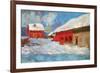 Red Houses-Claude Monet-Framed Art Print