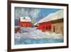 Red Houses-Claude Monet-Framed Premium Giclee Print