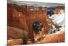 Red-Hued Limestone Arch Lit by Morning Sun with Snowy Cliffs in Winter at Natural Bridge-Eleanor Scriven-Mounted Photographic Print