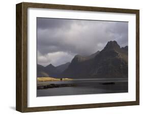 Red Hut on Bank of Fjord, Lofoten Islands, Norway, Scandinavia, Europe-Purcell-Holmes-Framed Photographic Print