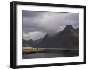 Red Hut on Bank of Fjord, Lofoten Islands, Norway, Scandinavia, Europe-Purcell-Holmes-Framed Photographic Print