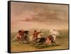 Red Indian Horsemanship-George Catlin-Framed Stretched Canvas