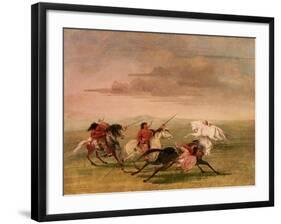 Red Indian Horsemanship-George Catlin-Framed Giclee Print