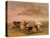 Red Indian Horsemanship-George Catlin-Stretched Canvas