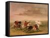 Red Indian Horsemanship-George Catlin-Framed Stretched Canvas