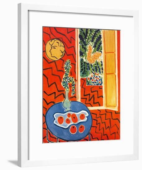 Red Interior, Still Life on Blue Table, c.1947-Henri Matisse-Framed Art Print