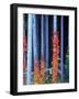 Red Ivies on Tree Trunks-null-Framed Photographic Print