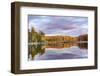 Red Jack Lake and sunrise reflection, Alger County, Michigan.-Adam Jones-Framed Photographic Print