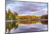 Red Jack Lake and sunrise reflection, Alger County, Michigan.-Adam Jones-Mounted Photographic Print