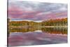 Red Jack Lake and Sunrise Reflection, Alger County, Upper Peninsula of Michigan-Adam Jones-Stretched Canvas