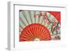 Red Japanese Umbrella Inside-Pavasaris-Framed Photographic Print