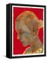 Red K, 2023 (W/C on Rag Paper)-Graham Dean-Framed Stretched Canvas