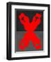 Red Kiss 1-Felix Podgurski-Framed Art Print