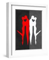 Red Kiss Reflection-Felix Podgurski-Framed Art Print