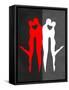 Red Kiss Reflection-Felix Podgurski-Framed Stretched Canvas