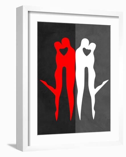 Red Kiss Reflection-Felix Podgurski-Framed Art Print