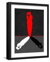 Red Kiss Shadow-Felix Podgurski-Framed Art Print