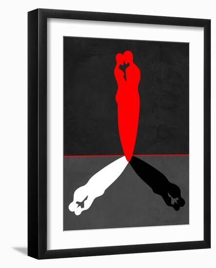 Red Kiss Shadow-Felix Podgurski-Framed Art Print