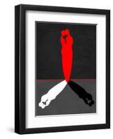 Red Kiss Shadow-Felix Podgurski-Framed Art Print