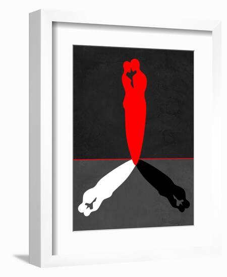 Red Kiss Shadow-Felix Podgurski-Framed Art Print