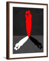 Red Kiss Shadow-Felix Podgurski-Framed Art Print