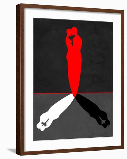 Red Kiss Shadow-Felix Podgurski-Framed Art Print