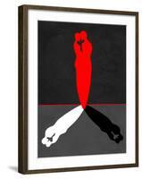 Red Kiss Shadow-Felix Podgurski-Framed Art Print