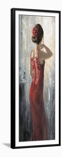 Red Lace, Red Rose-Karen Wallis-Framed Art Print