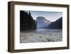 Red Lake and Suhardul Mara-Massif at Dawn, Cheile Bicazului-Hasmas Np, Transylvania, Romania-Dörr-Framed Photographic Print