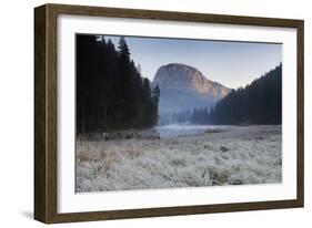 Red Lake and Suhardul Mara-Massif at Dawn, Cheile Bicazului-Hasmas Np, Transylvania, Romania-Dörr-Framed Photographic Print