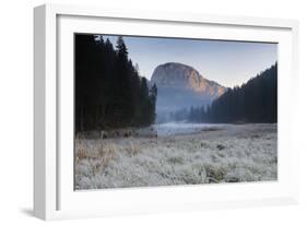 Red Lake and Suhardul Mara-Massif at Dawn, Cheile Bicazului-Hasmas Np, Transylvania, Romania-Dörr-Framed Photographic Print