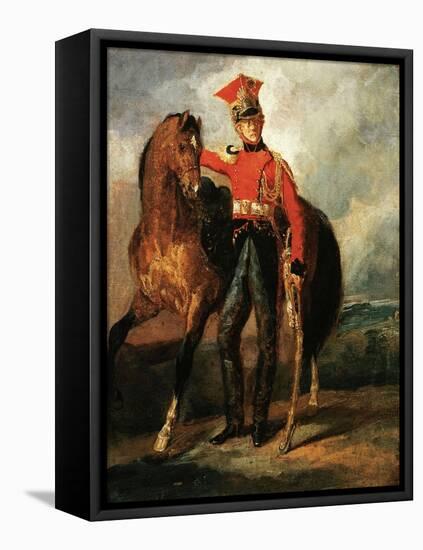 Red Lancer of the Imperal Guard-Théodore Géricault-Framed Stretched Canvas