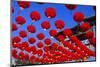 Red Lanterns are Used as Decoration for Spring Festival in Beijing, China. Chinese Characters Below-testing-Mounted Photographic Print