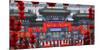 Red Lanterns around a Chinese Gate for Lunar New Year, Ditan Park, Beijing, China-William Perry-Mounted Photographic Print