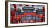 Red Lanterns around a Chinese Gate for Lunar New Year, Ditan Park, Beijing, China-William Perry-Framed Photographic Print