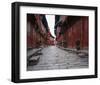 Red Lanterns In Chinese Alley-null-Framed Art Print