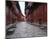 Red Lanterns In Chinese Alley-null-Mounted Art Print