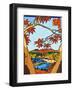 Red Leaves at Mama-Ando Hiroshige-Framed Giclee Print