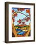 Red Leaves at Mama-Ando Hiroshige-Framed Giclee Print