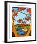 Red Leaves at Mama-Ando Hiroshige-Framed Giclee Print