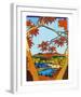 Red Leaves at Mama-Ando Hiroshige-Framed Giclee Print