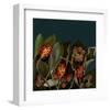 Red Leaves Magnolia Fruits-null-Framed Art Print