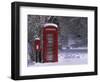 Red Letterbox and Telephone Box in the Snow, Highlands, Scotland, UK, Europe-David Tipling-Framed Photographic Print