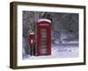 Red Letterbox and Telephone Box in the Snow, Highlands, Scotland, UK, Europe-David Tipling-Framed Photographic Print