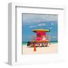 Red Lifeguardstand South Beach-null-Framed Art Print