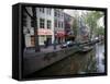 Red Light District Along One of the City Canals, Amsterdam, the Netherlands (Holland)-Richard Nebesky-Framed Stretched Canvas
