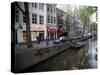 Red Light District Along One of the City Canals, Amsterdam, the Netherlands (Holland)-Richard Nebesky-Stretched Canvas