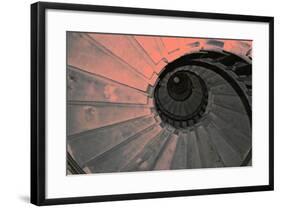 Red Lighthouse Stairs-Martina Bleichner-Framed Art Print